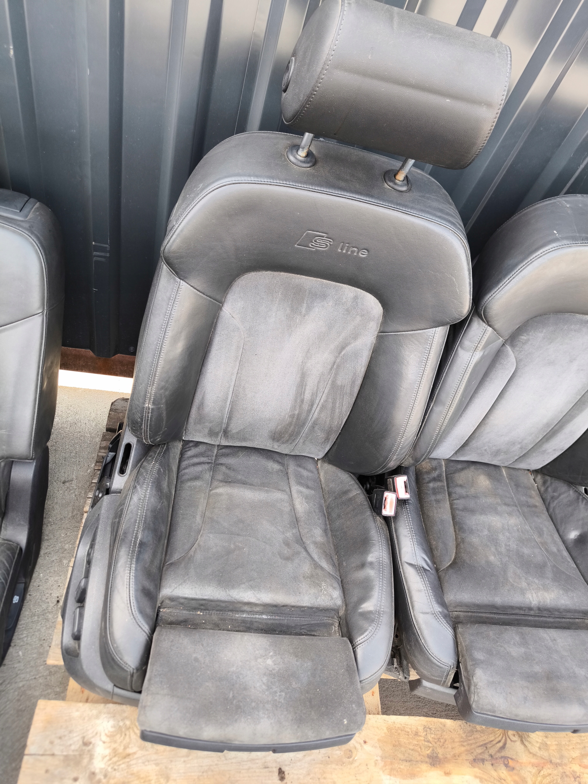 Sitz Sitze AUDI Q7 4L 7 OSOB Leder ALCANTARA S LINE BOSE KOMPLET