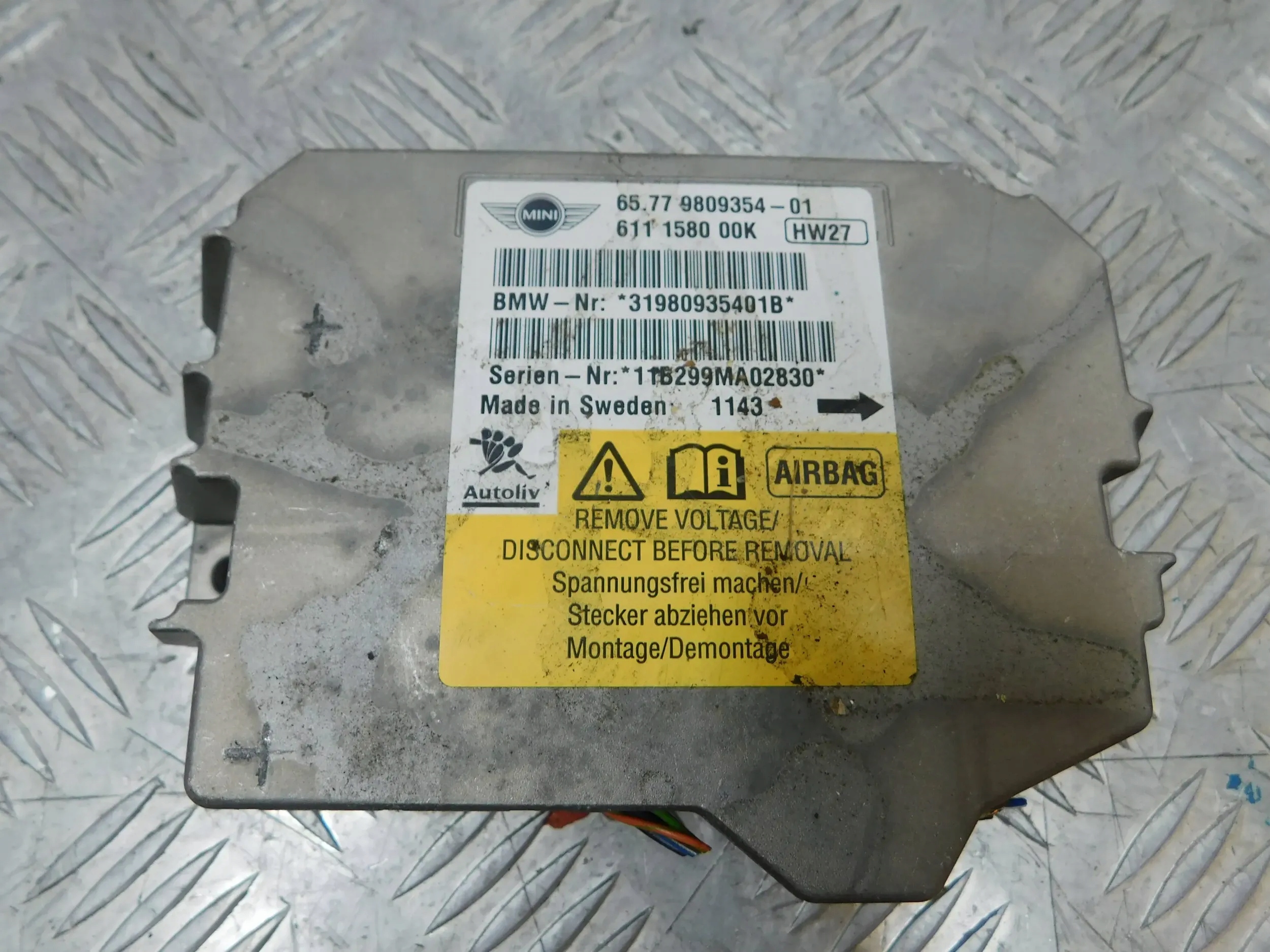 SENSOR Airbag Airbag 9809354-01 MINI COOPER R56