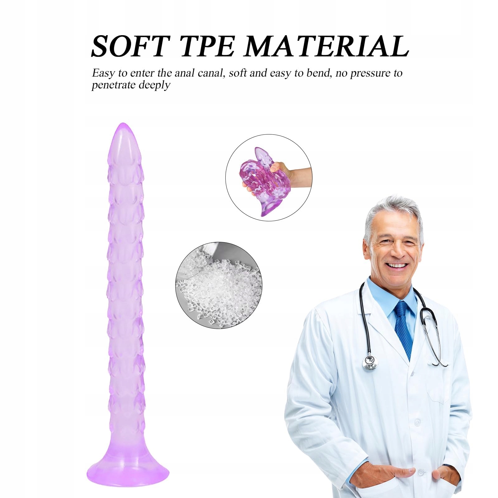 DILDOEXTRA Długi Dildo Analny Dla Mężczyzn i Kobiet Z Przyssawką 33cm — miniatura 2