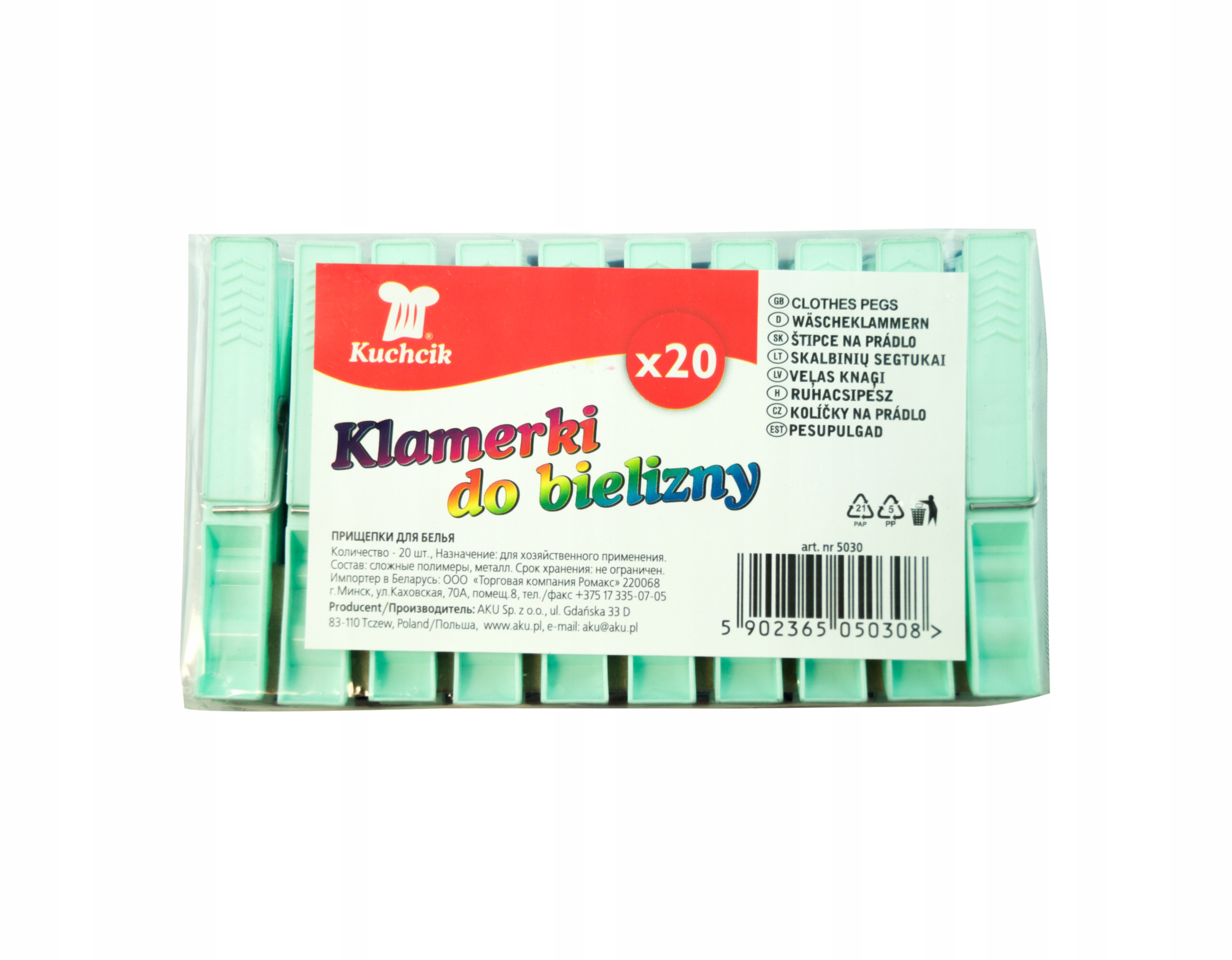 

Klamerki do bielizny, prania, suszenia 20 sztuk