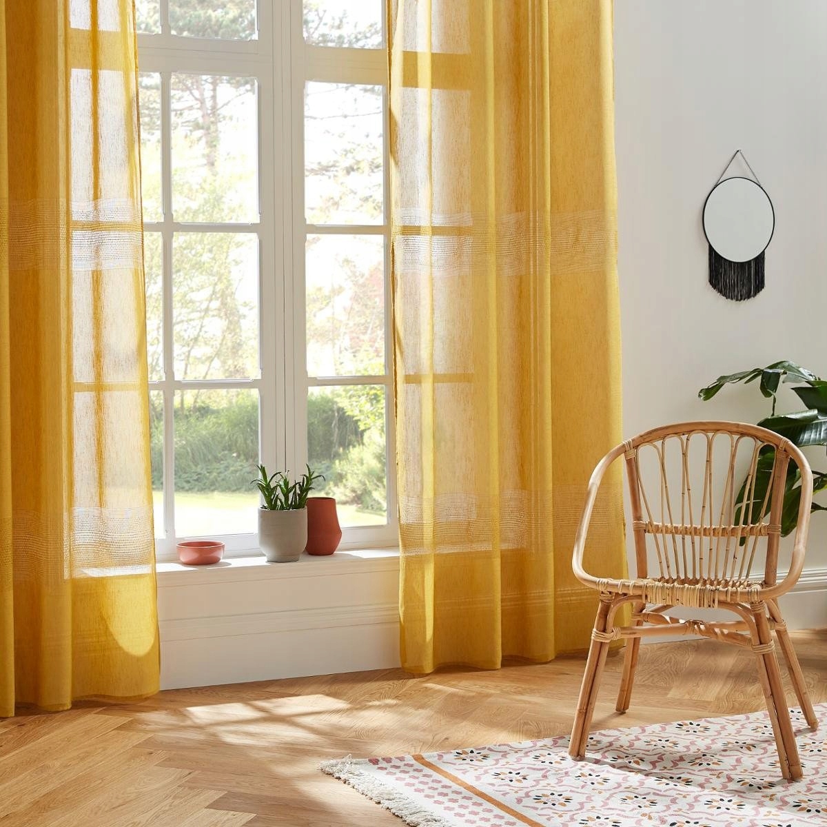 

Firana Gotowa Żółta Firanka Sab Na Kółkach 140x240