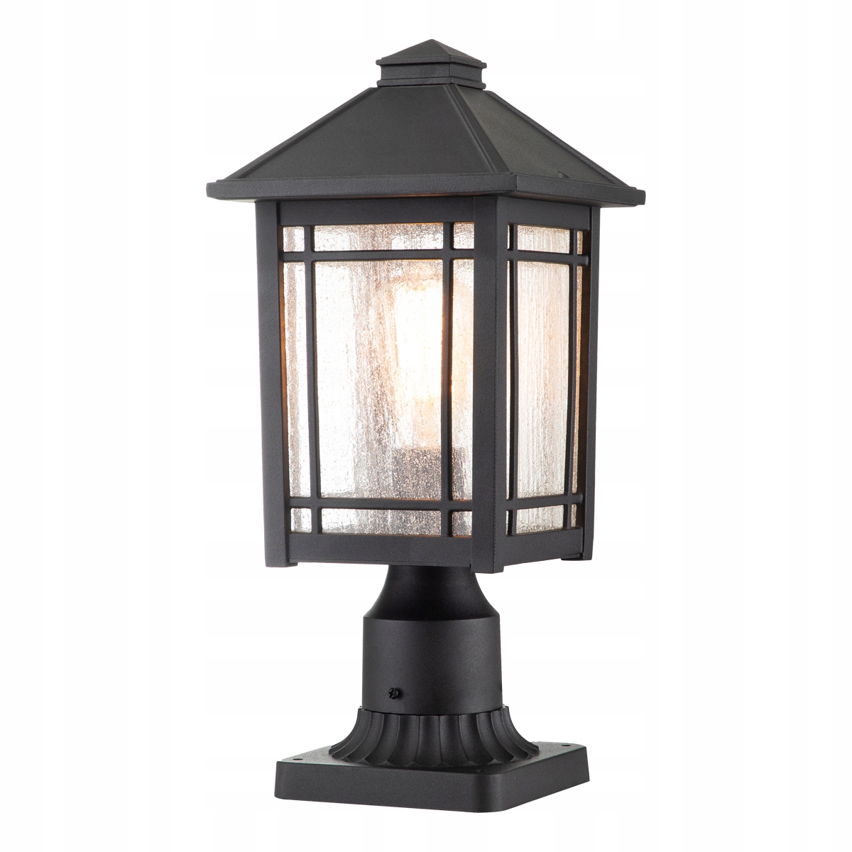 Vonkajšia stojaca rustikálna retro lampa čierna IP44 Quoizel