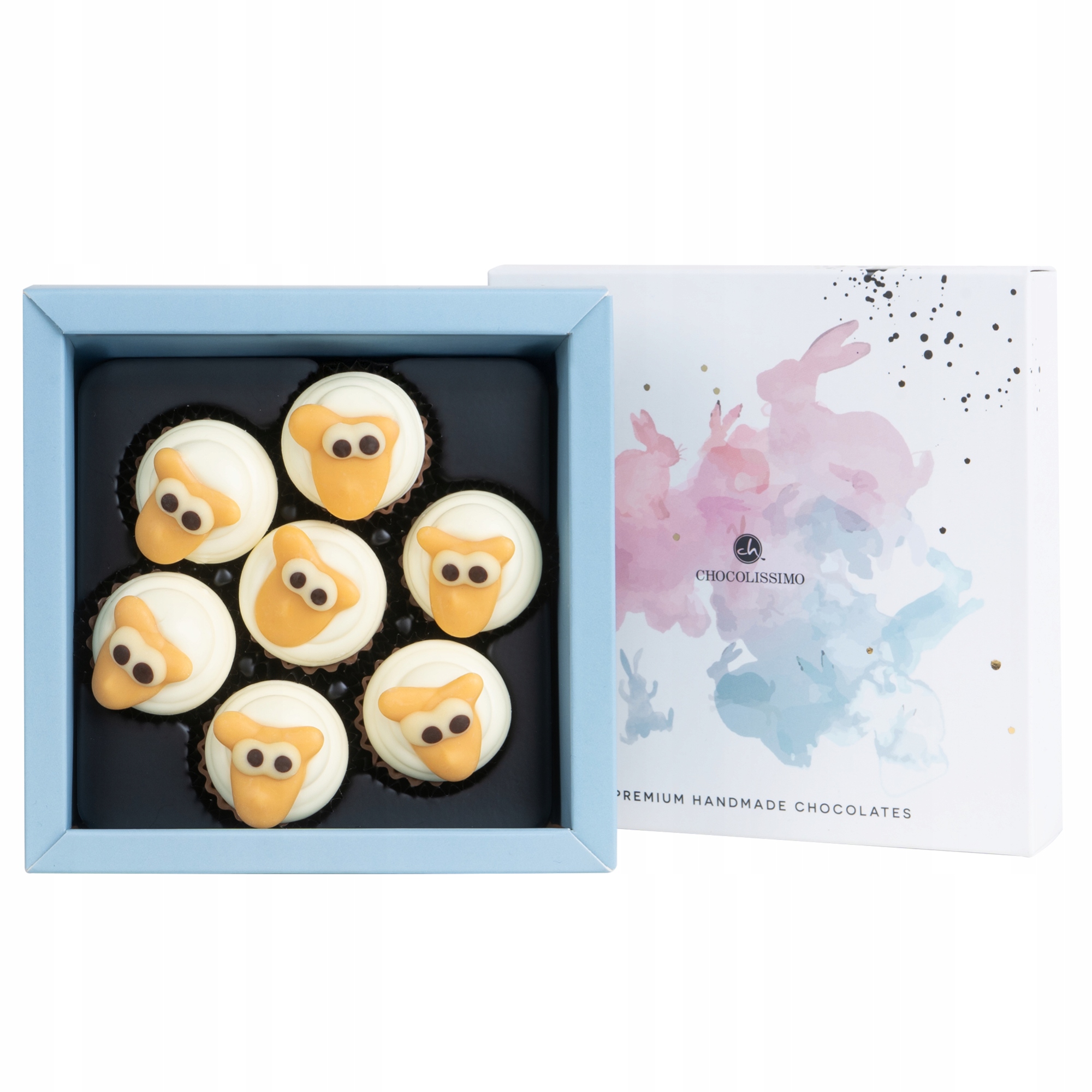 Levně Pralinky ovečky z Belgické Čokolády s mandlovou náplní Velikonoce