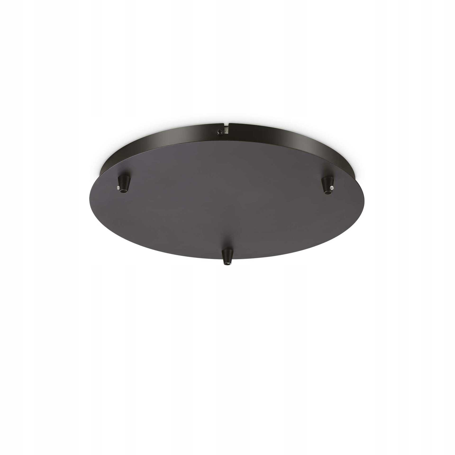 Stropní rozeta Ideal Lux 3 světla černá kov 300mm