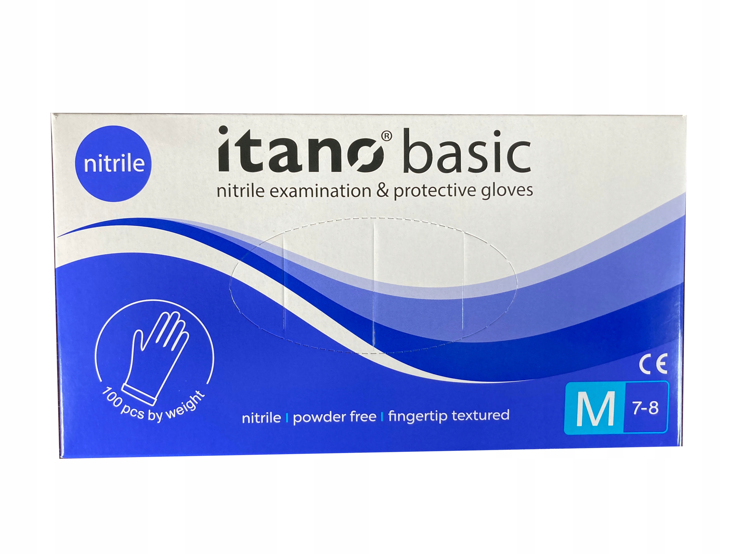 RĘKAWICE NITRYLOWE ITANO BASIC ROZMIAR M 100szt