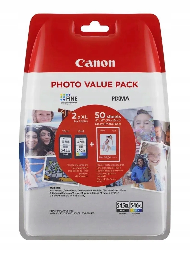 Sada originálních inkoustů Canon PG545XL/CL546XL 50xGP501