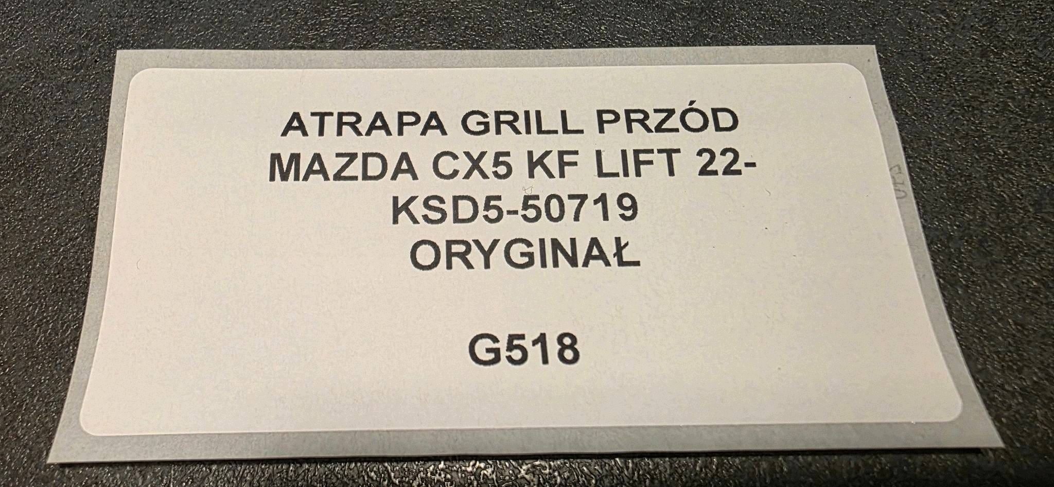 front prekladgrill front MAZDA CX5 CX-5 KF LIFT 22- original KSD5-50719