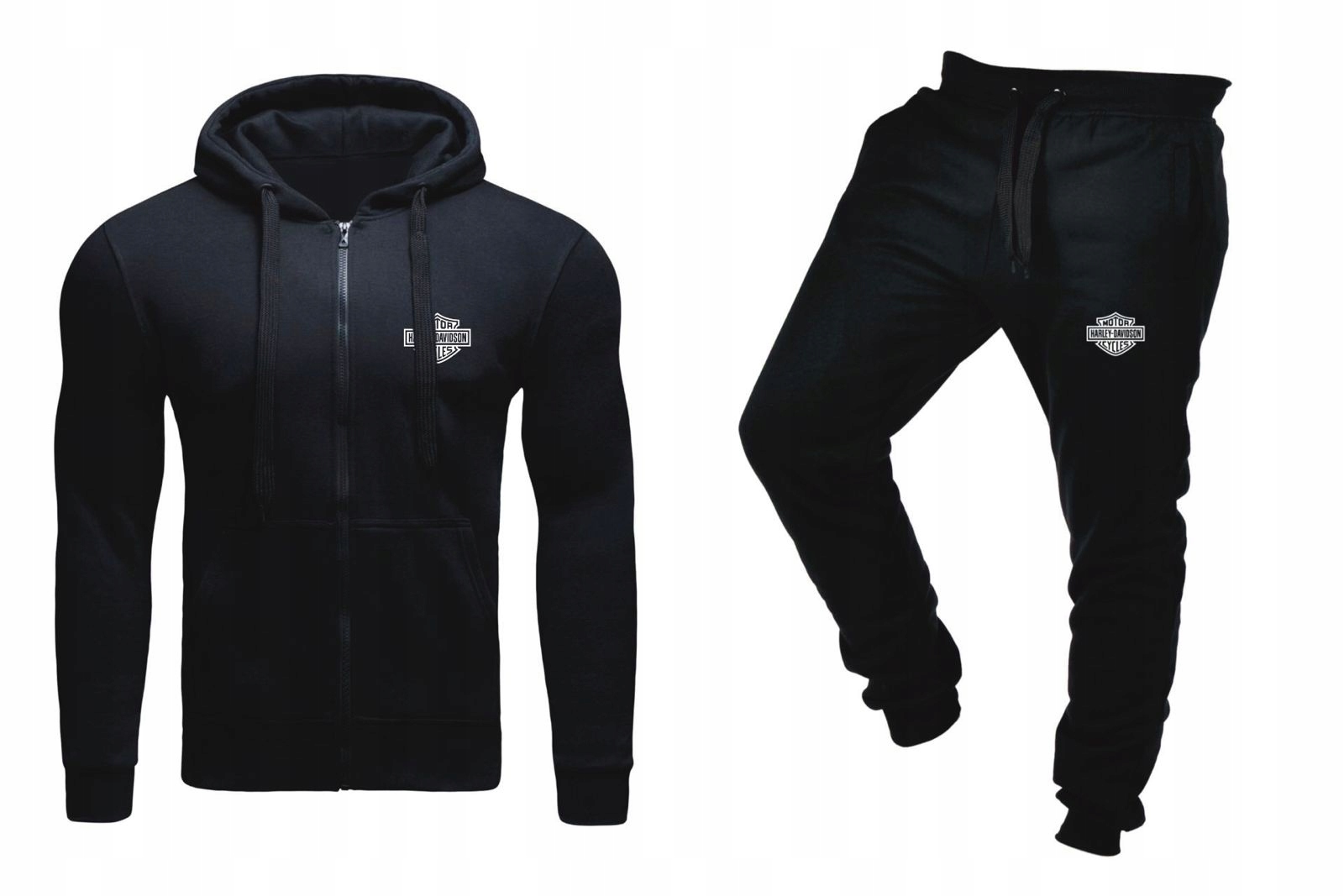 Tepláková Souprava Teplákovka Harley-davidson Pánská Rozepínací Černá L