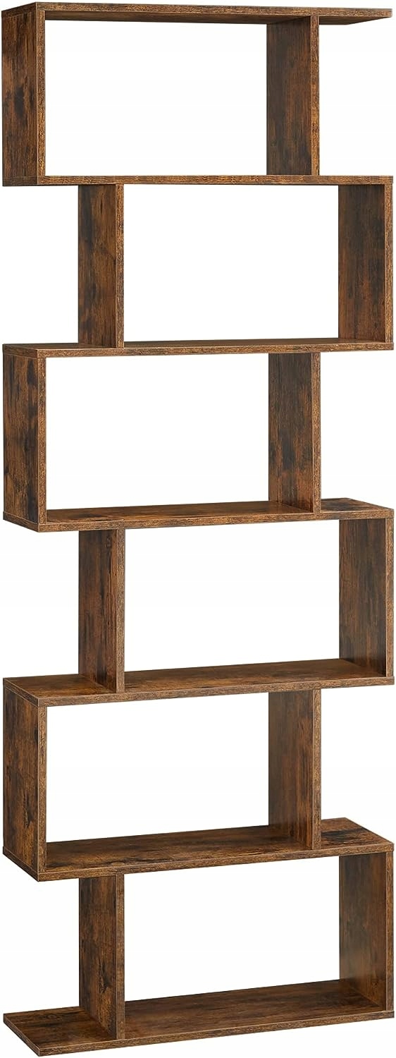 Regał na Książki Loft Nowoczesny Rustykalny Ciemny Brąz 70x24x190,5 cm