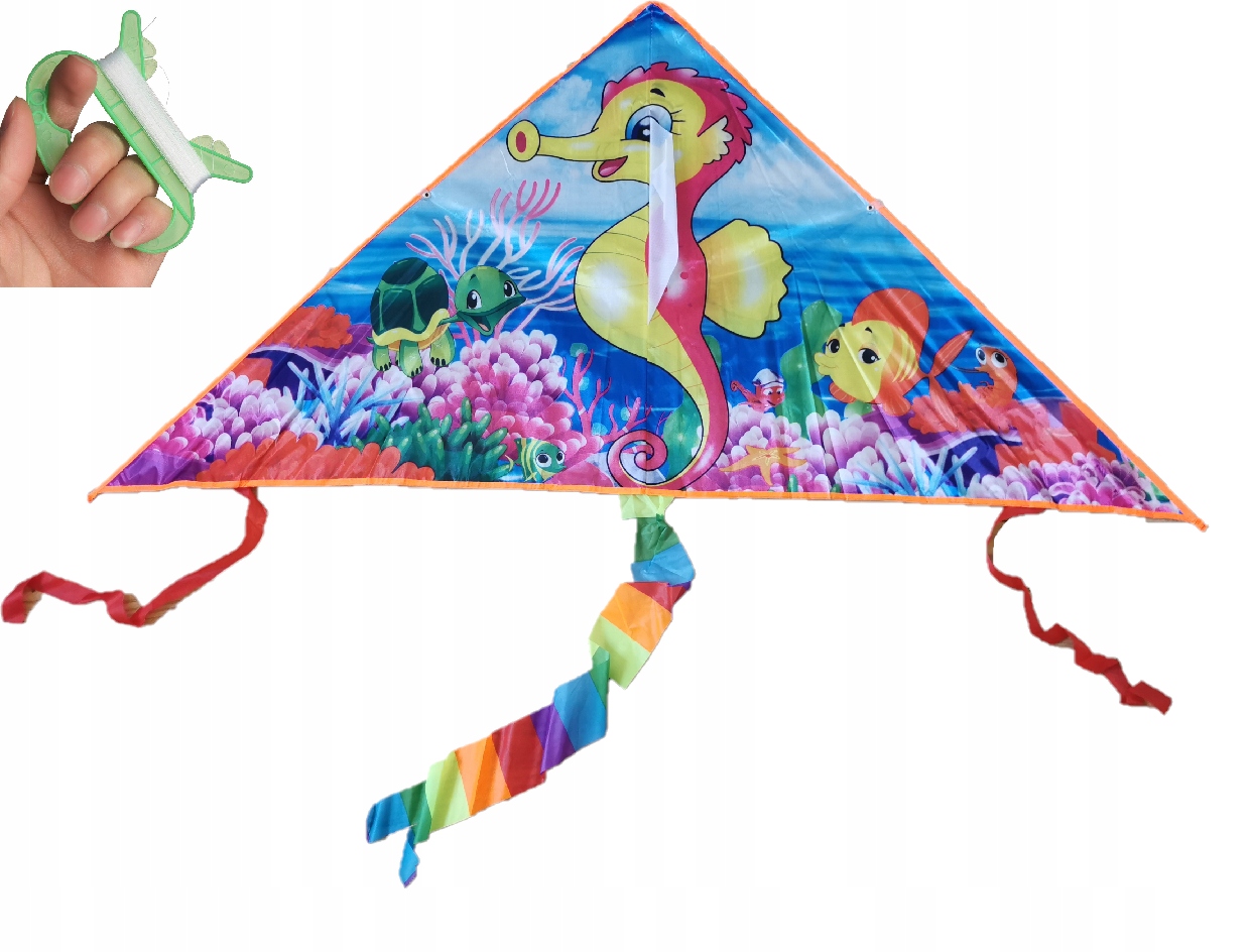 

Duży Latawiec różne z linką 130 CM XXL