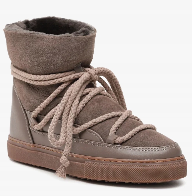 Inuikii Dámské Sněhule Z Hnědé Přírodní Kůže A Semiše 38 I3A