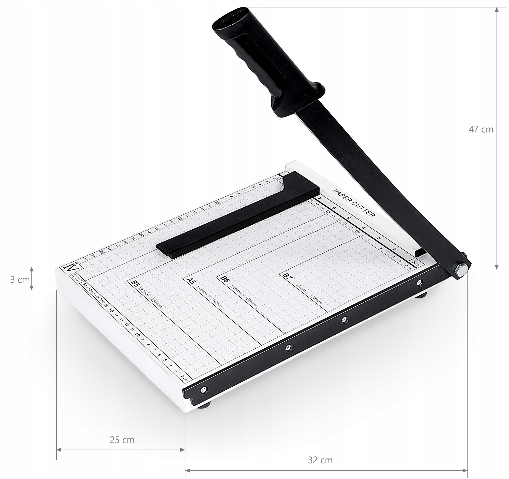 GILOTYNA DO CIĘCIA PAPIERU MOCNA METALOWA miara B7-A4 Kod producenta 6001723