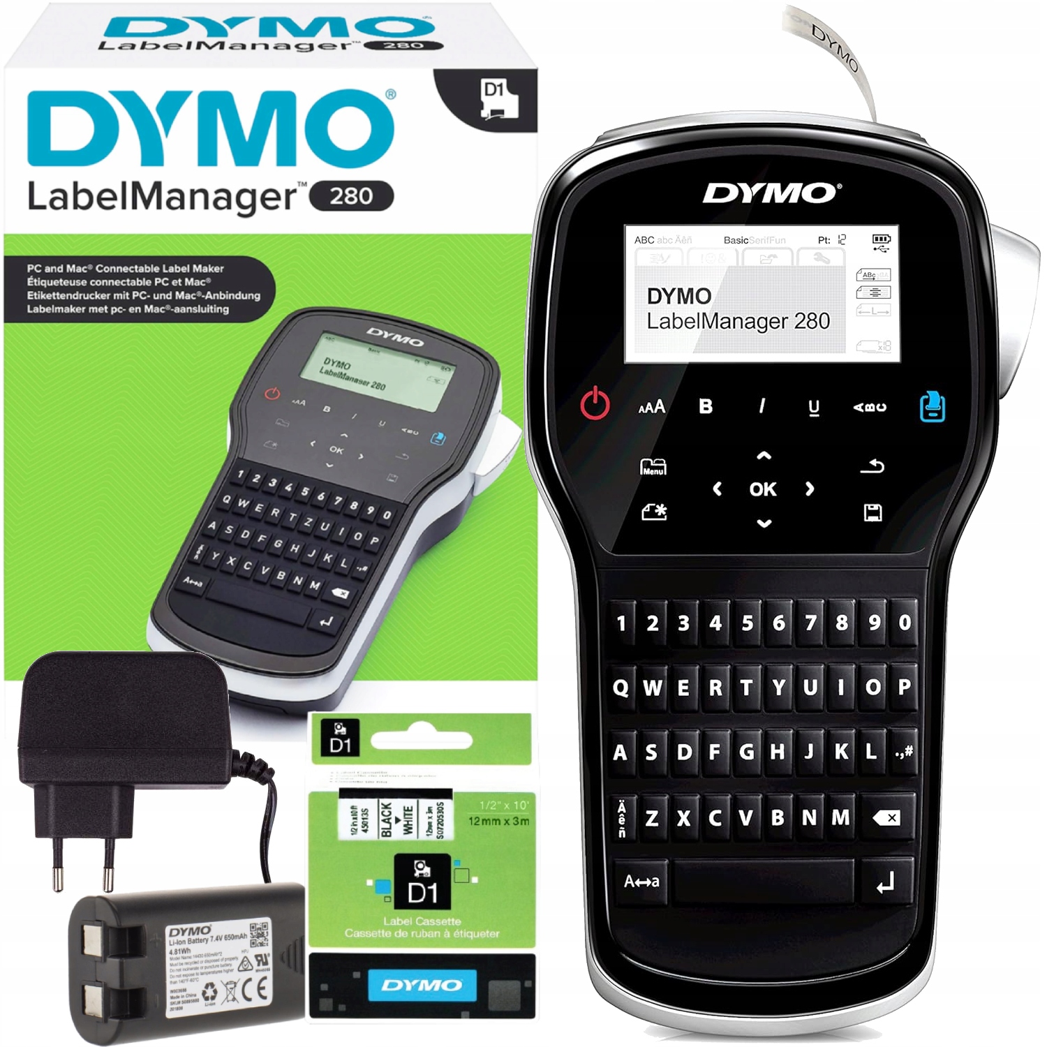 Tlačiareň štítkov Dymo LabelManager LM280 S0968920 páska D1