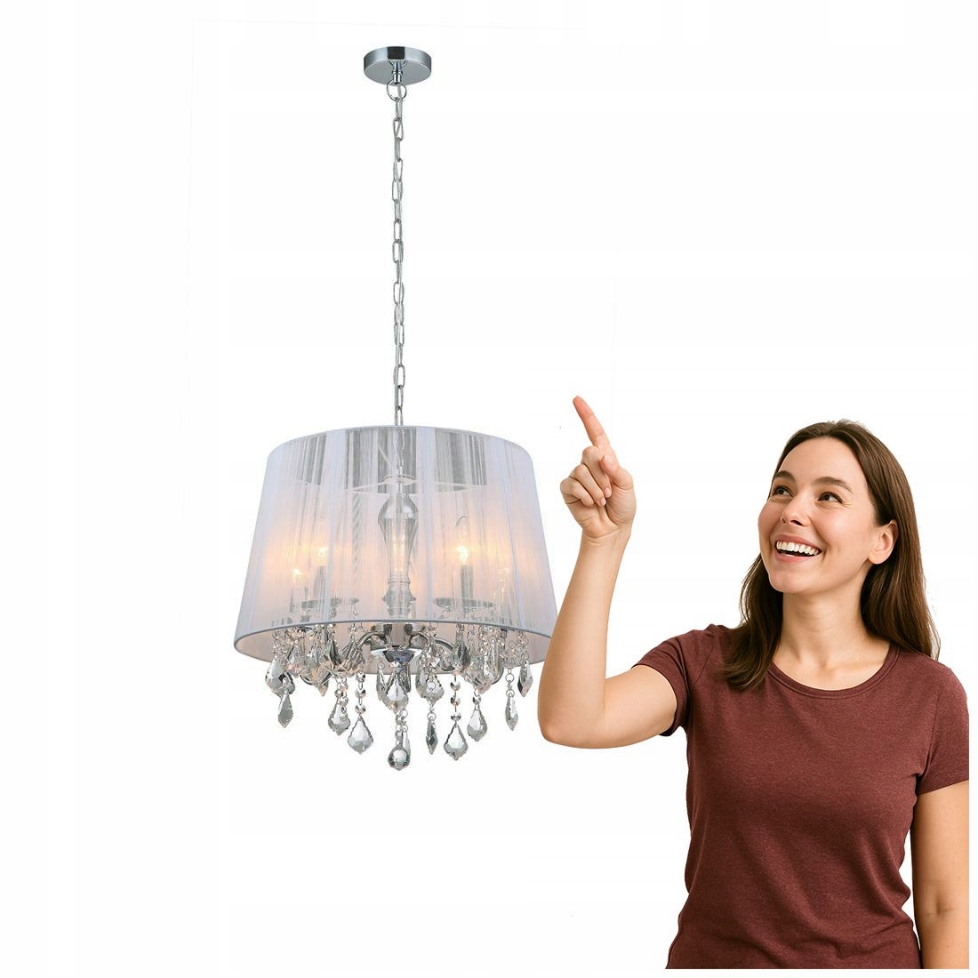 Lustr Glamour Cornelia 5-bodový Bílý Italux