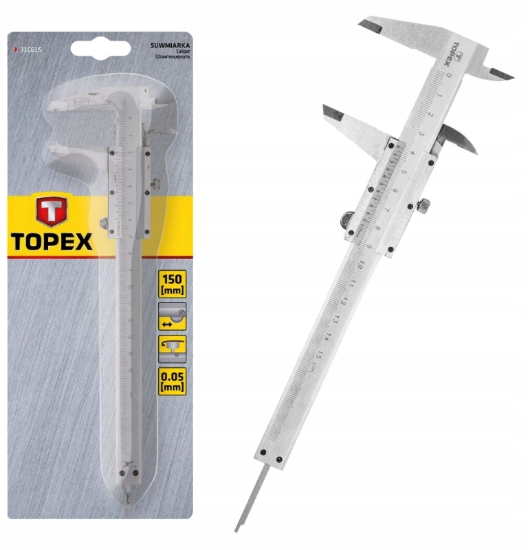 

Topex Suwmiarka Manualna 150mm Metalowa Noniusz