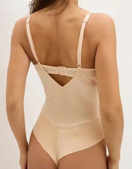 B.P.C BODY Z FISZBINAMI KORONKA STRINGI 100D