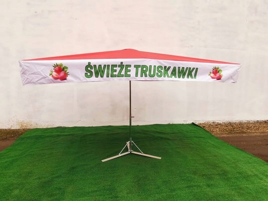 PARASOL HANDLOWY 2 x 2 z nadrukiem BEZ PODSTAWY Producent Krimax