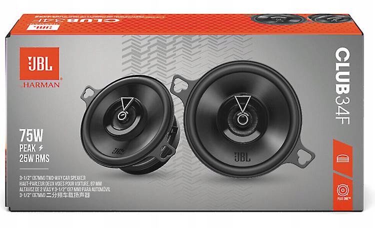 GŁOŚNIKI WSPÓŁOSIOWE - JBL CLUB 34F 75W / 25W RMS - DWUDROŻNE / 87mm Model JBL CLUB 34F