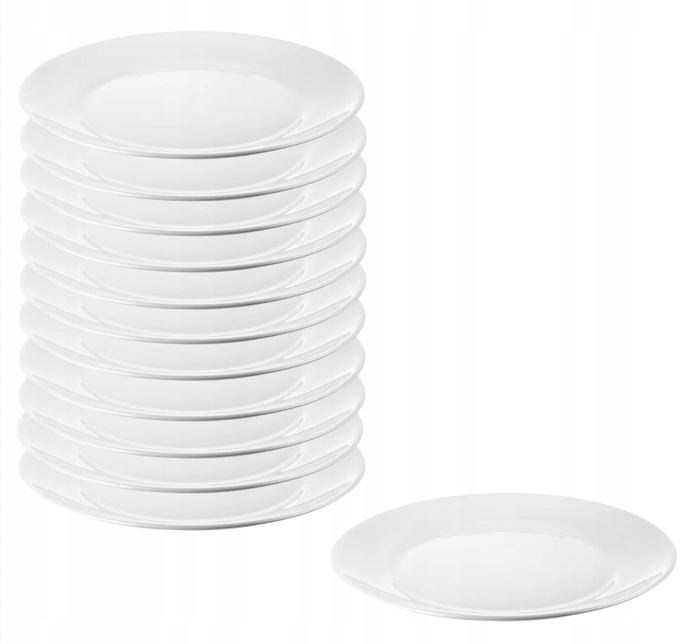 

Ikea Oftast Talerz obiadowy biały, 25 cm 12 szt