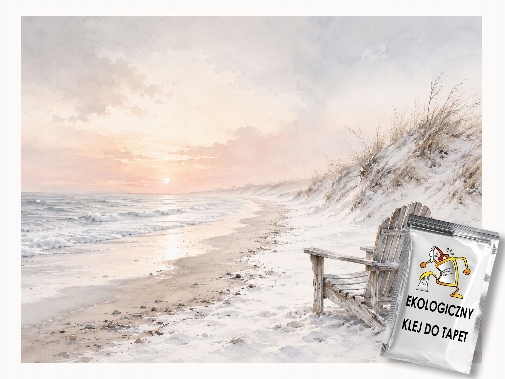Fototapeta Flizelina Moře Vlny Pláž Písek Duny Slunce 350x250 110g