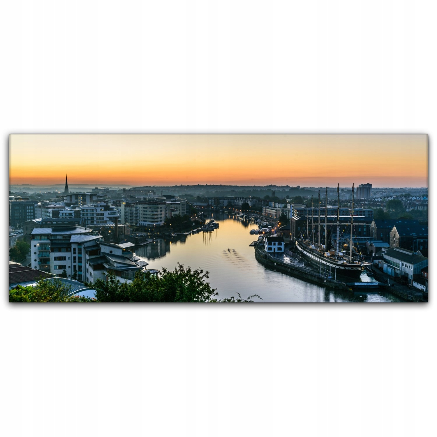 

Obraz canvas na ścianę 125x50 Miasto Wschód Słońca