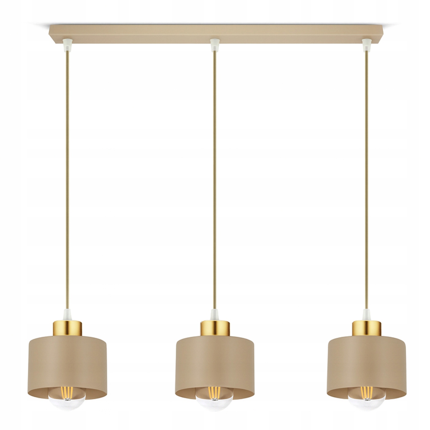 Závěsné stropní svítidlo lustr kašmír ecru béžová 485-BZ3 obývací pokoj stůl Led