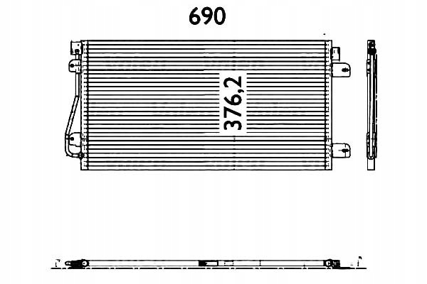 конденсатор Радиатор кондиционера valeo 43005348