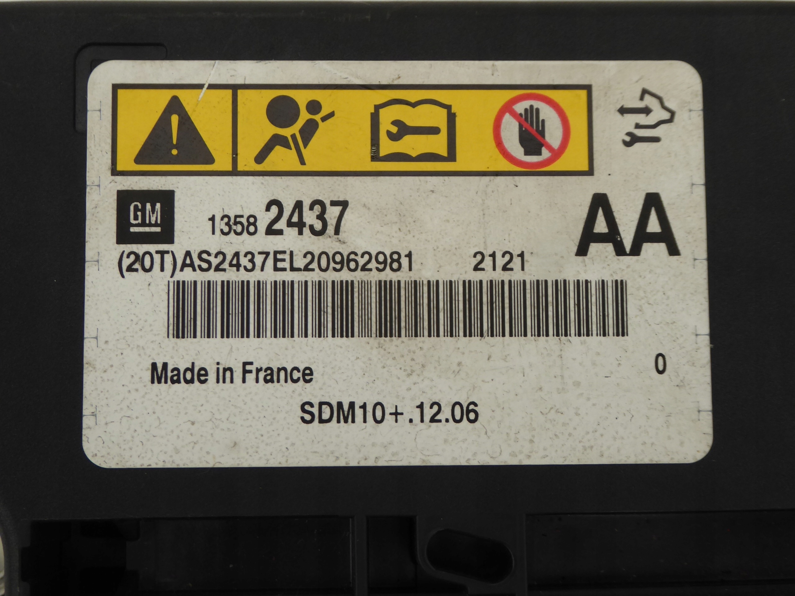 SENSOR modulo airbag airbag OPEL MERIVA B