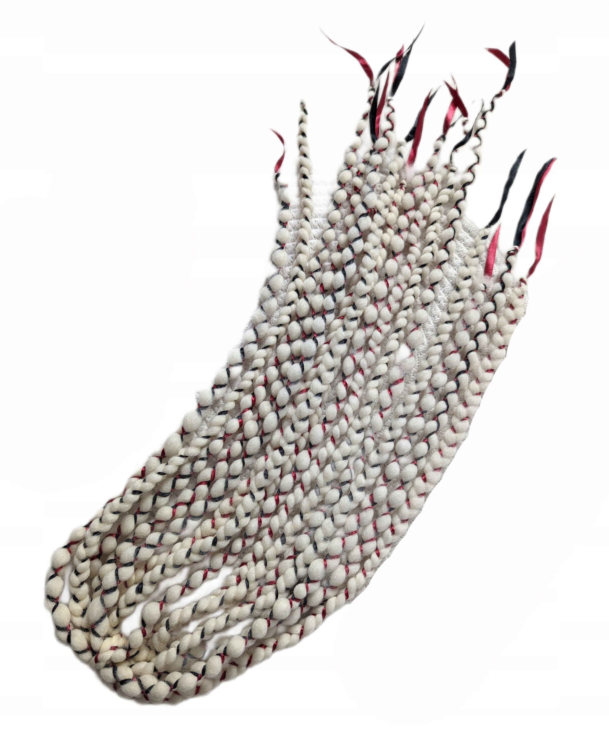 Vlněné copánky Opakovaně Použitelné, světle blond, Krémová Růže, 10 kusů