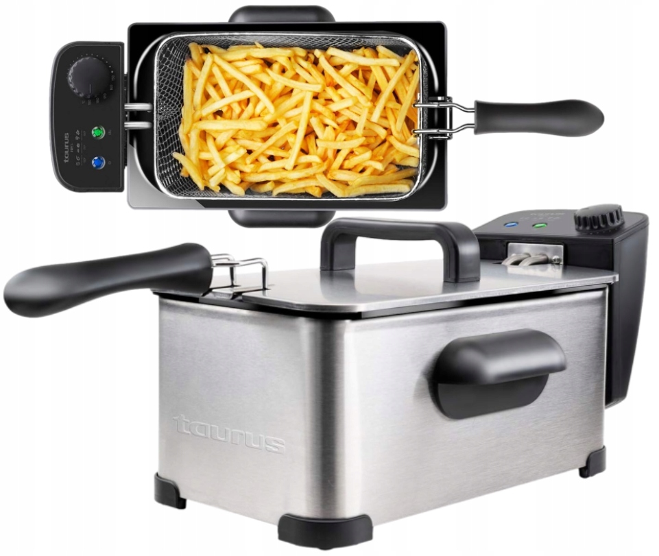 Frytkownica 3L Tradycyjna XXL Mocna Duża Olejowa Chrupiące Frytki