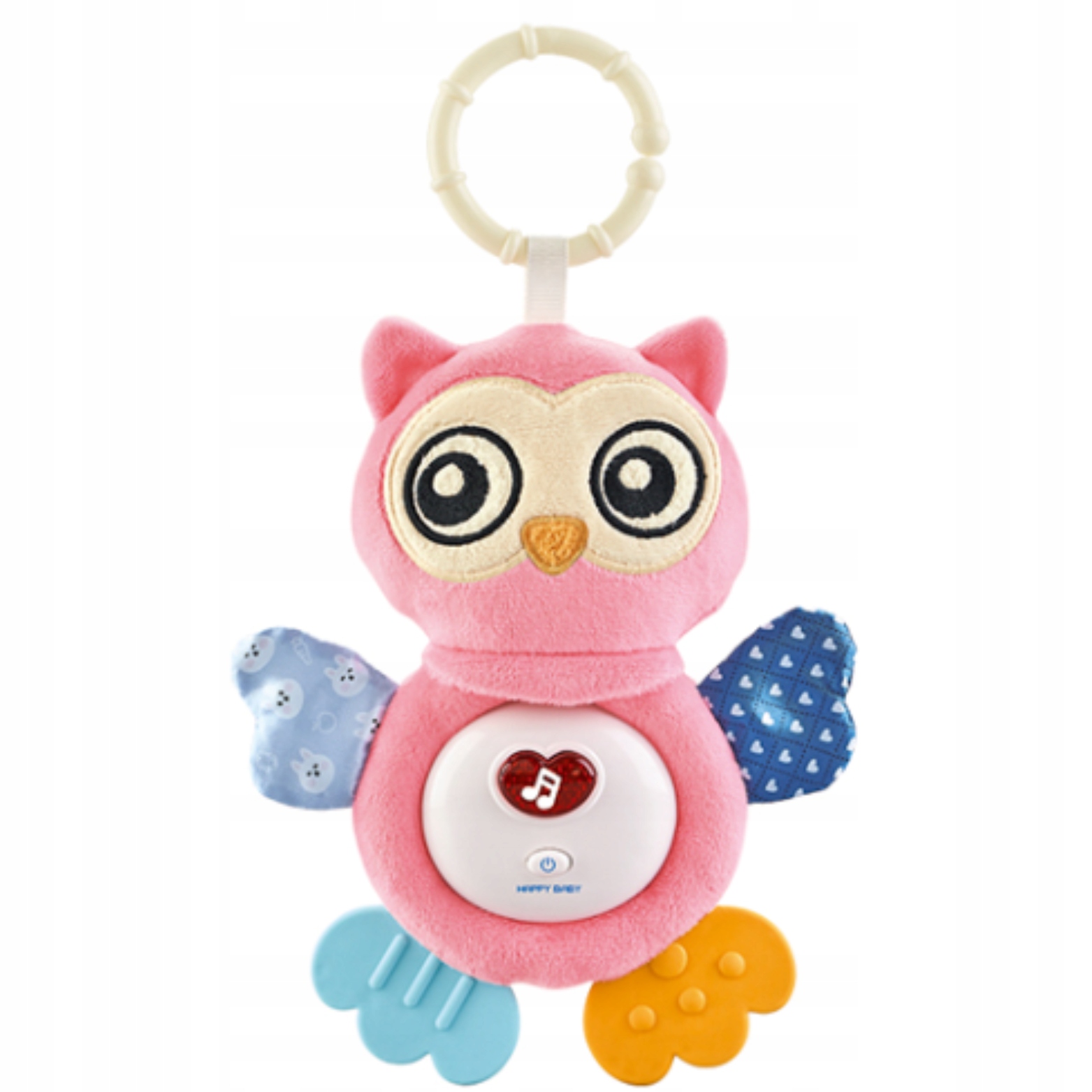 PLUSZOWA SÓWKA SOWA USYPIANKA SZUMIĄCA SENSORYCZNA Efekty dźwiękowe podświetlenie LED