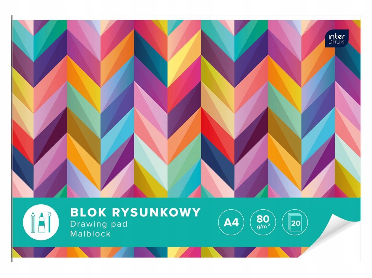 

Blok Rysunkowy Szkolny A4 20 Kartek Biały