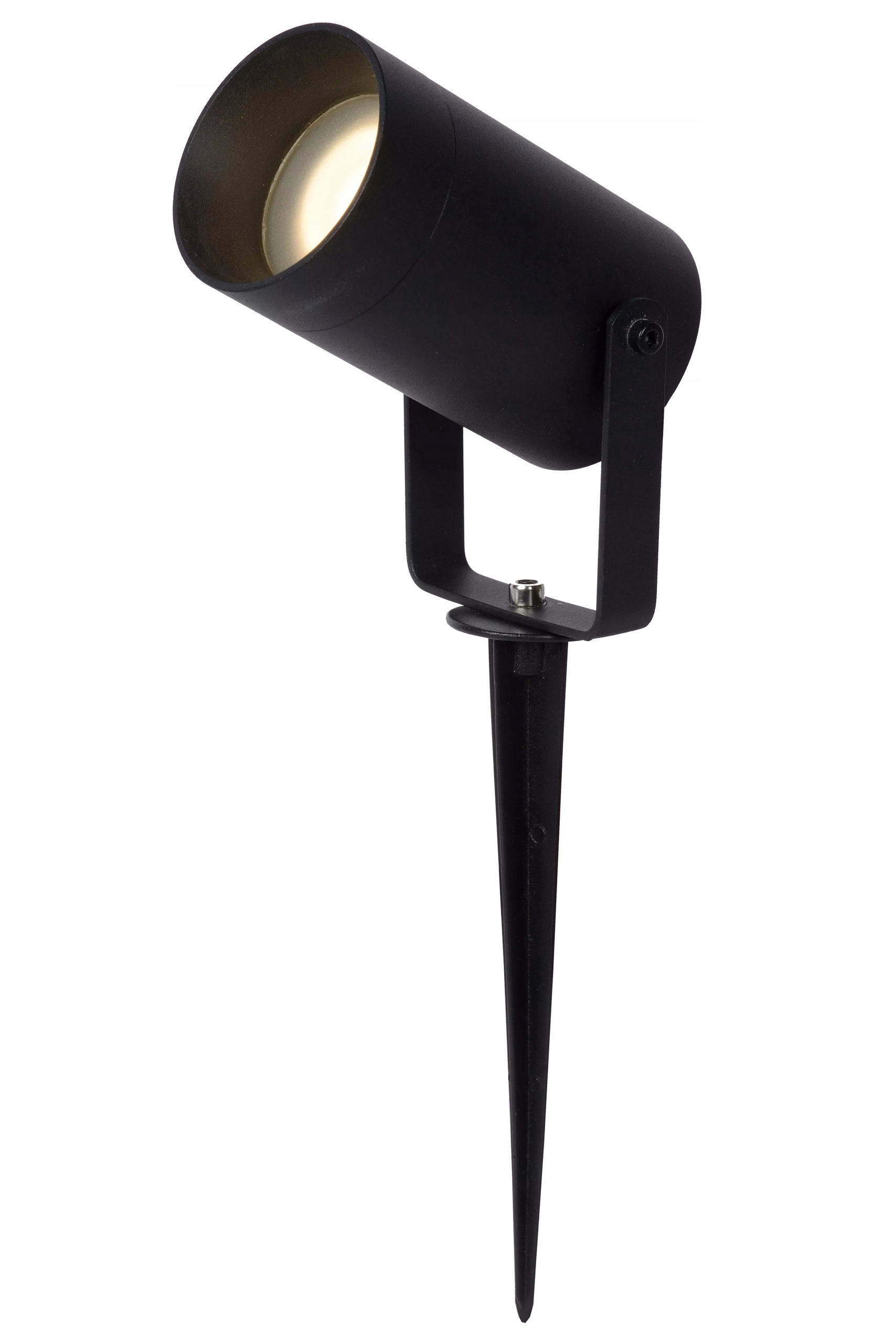 Zahradní reflektor s nastavitelným nastavením, černý, IP65, kulatý trubka Lucide