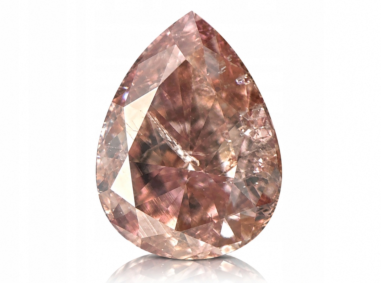 Přírodní diamant 0.13 ct Hnědá slza I1 certifikát Algt