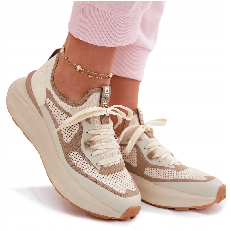 Dámské Sportovní Tenisky Big Star TT274571 Hi-poly System Béžové 40