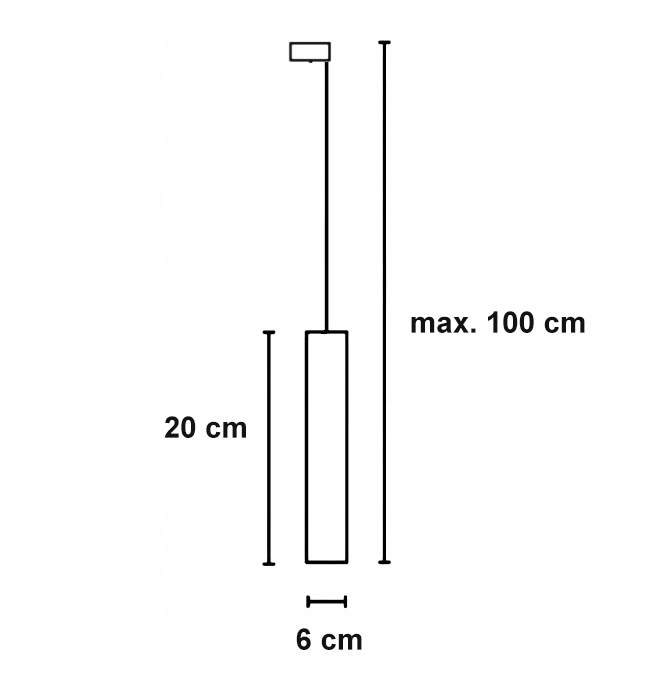 Reflektor szynowy wiszący LED lampa zwis do GU10 Maksymalna moc pojedynczego źródła światła 10 W