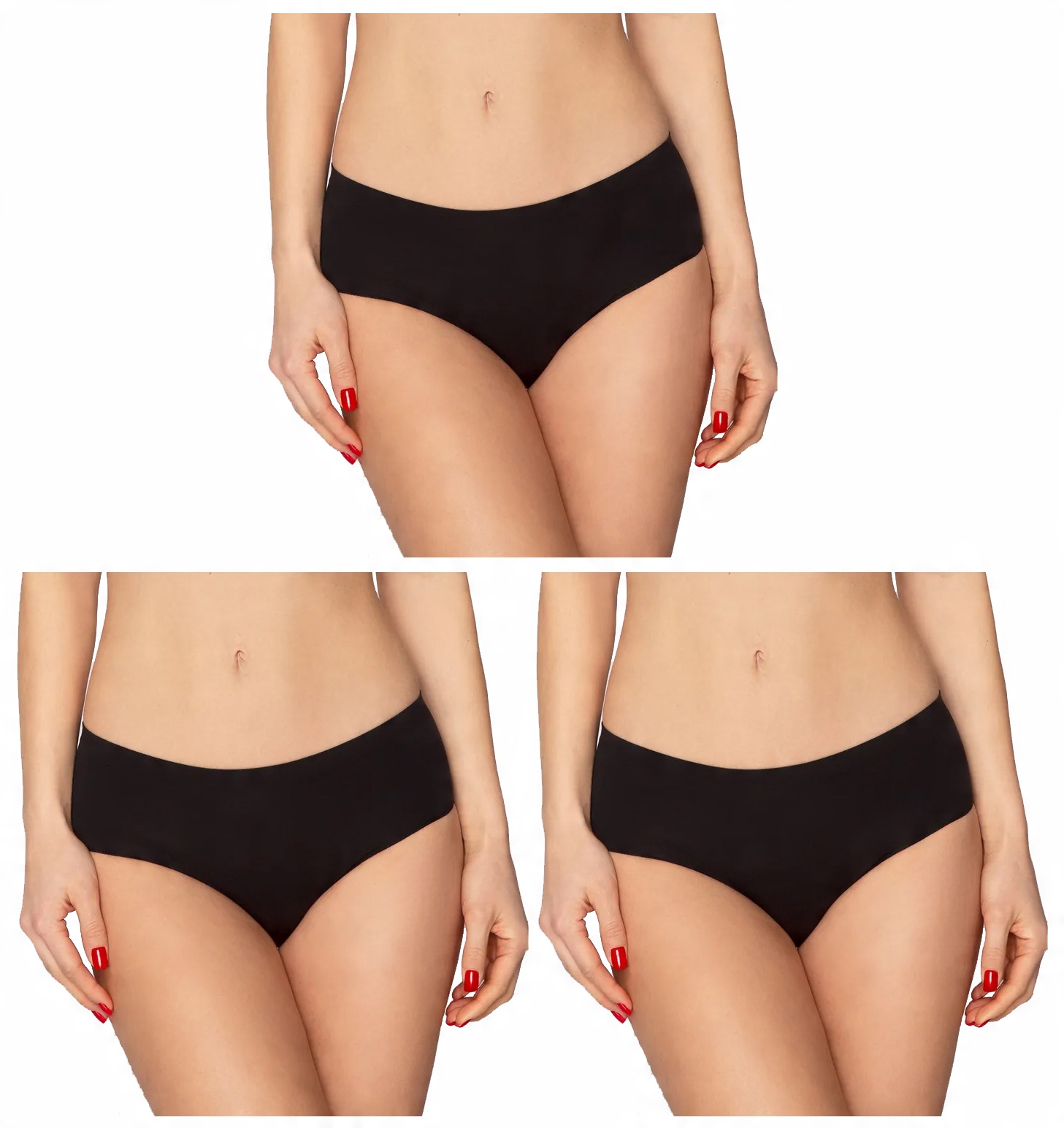 

3 X Gatta Majtki Bikini Classic Sensual Czarne XL