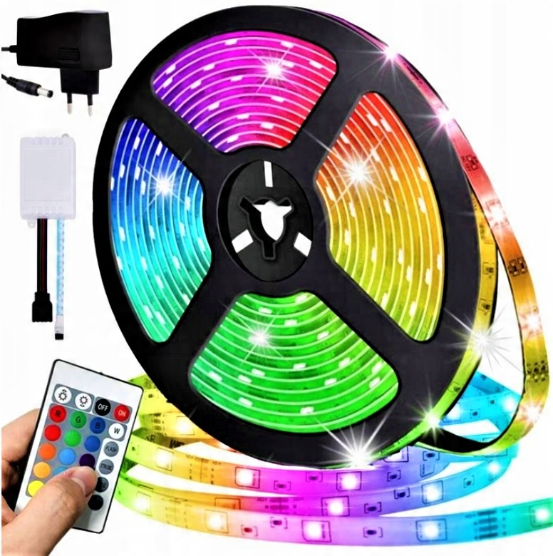 

Taśma Led Kolorowa Rgb Pilot 5M Wodoodporna Smd
