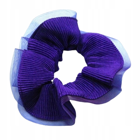 Gumka / scrunchie do włosów fioletowa ozdobna