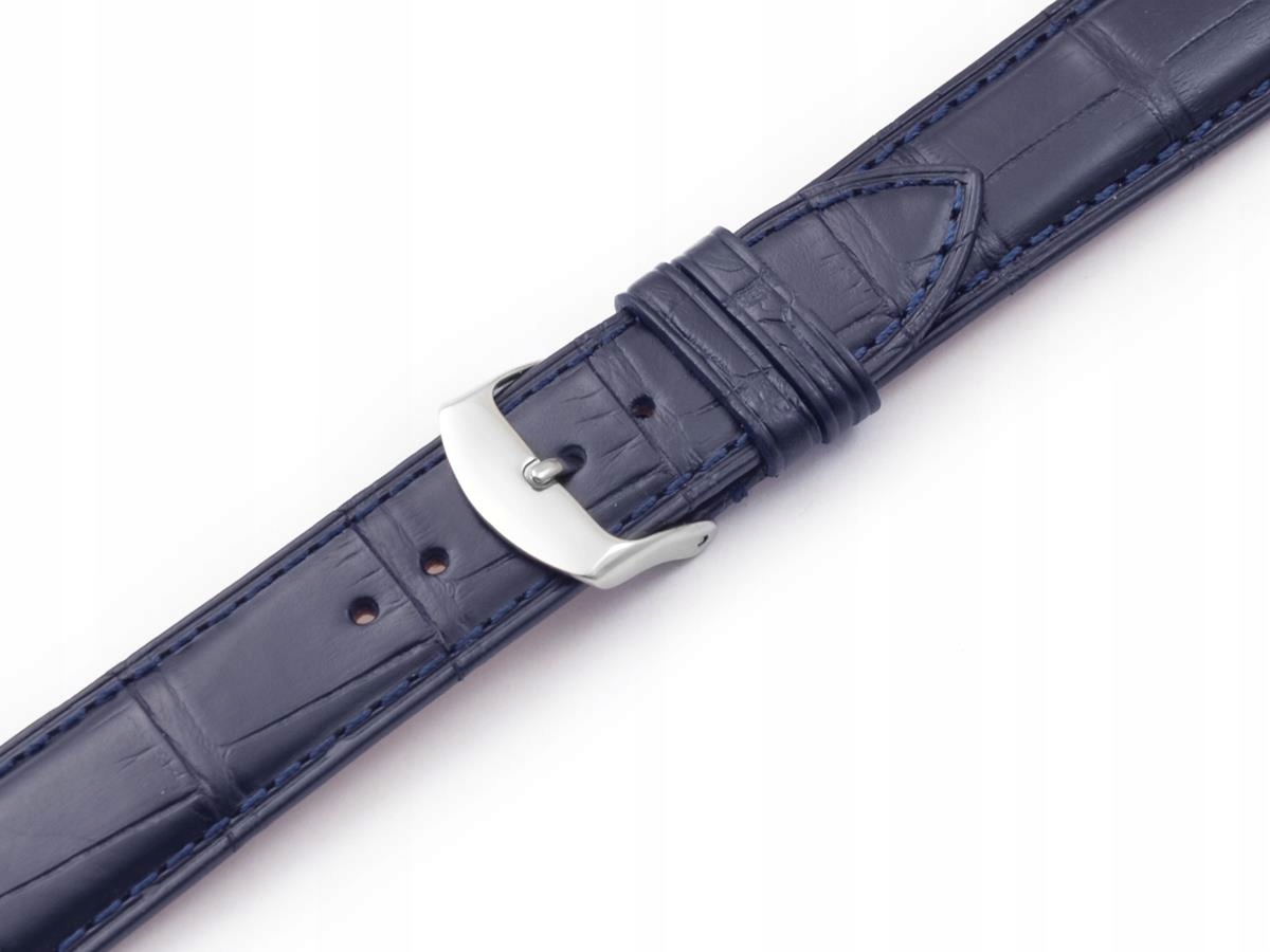 Řemínek Na Hodinky Marquise Aligátorská Kůže Louisiana Alligator 20 Tmavě Modrý