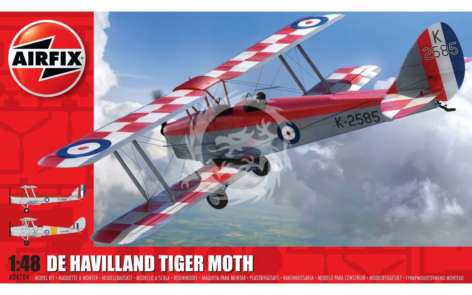 Model plastový De Havilland Tiger Moth Airfix A04104 měřítko 1/48