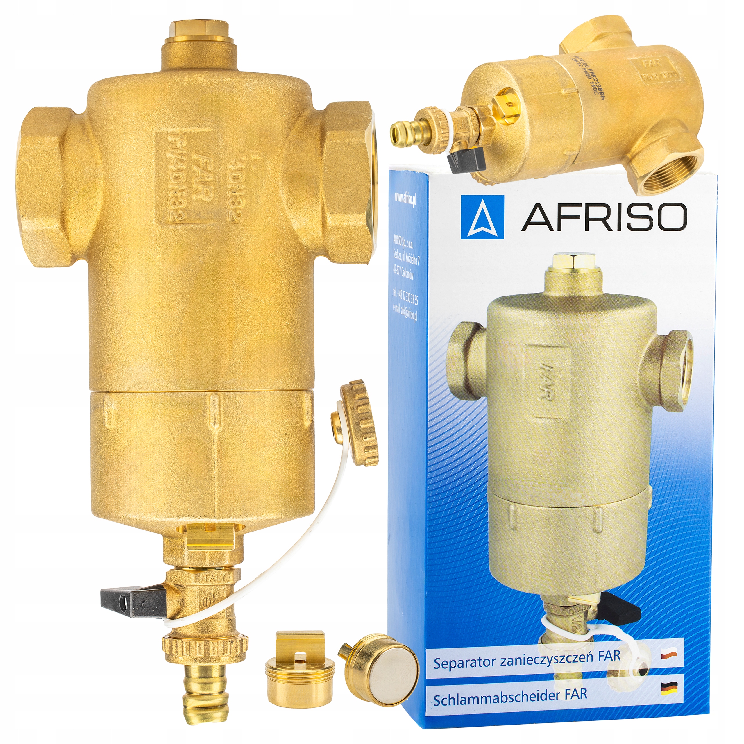 Separator Filtr Magnetyczny Zanieczyszczeń Mosiężny FAR13 Afriso 7772130