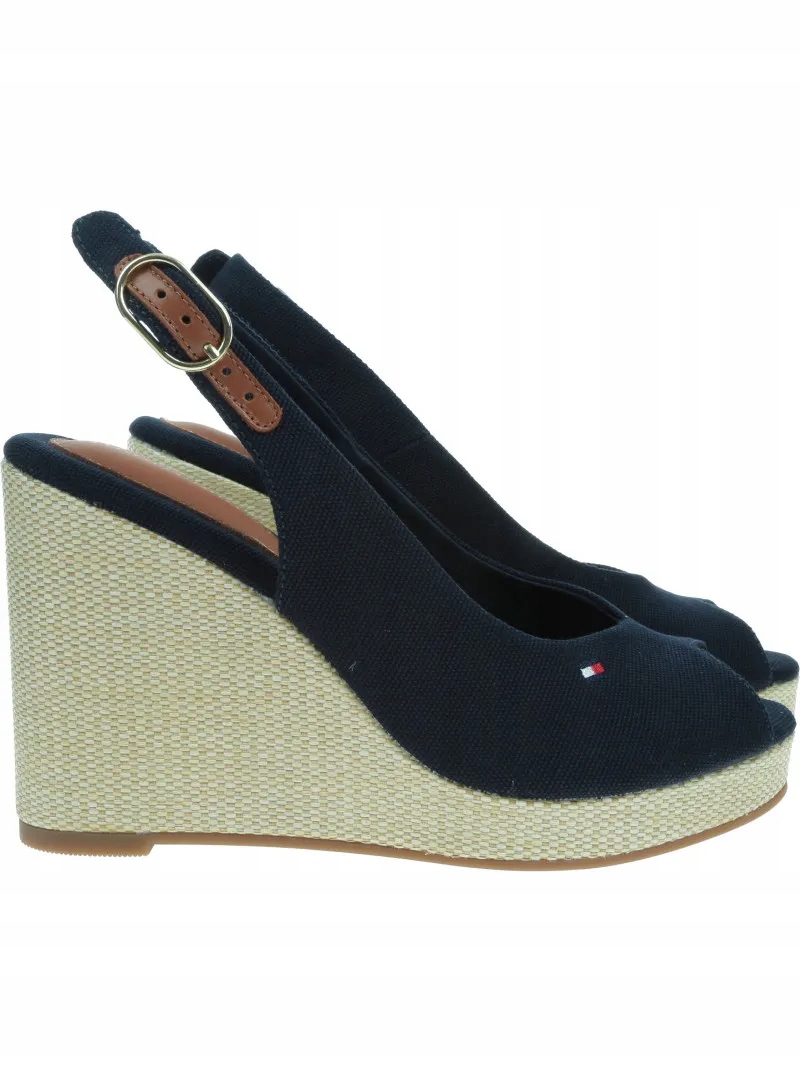 Dámské espadrilky Tommy Hilfiger Flag High Wedge Espad Sligback FW0FW08597