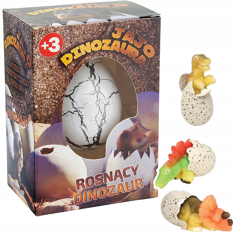 

Dinozaur wykluwający i rosnący z jajka jajo rośnie