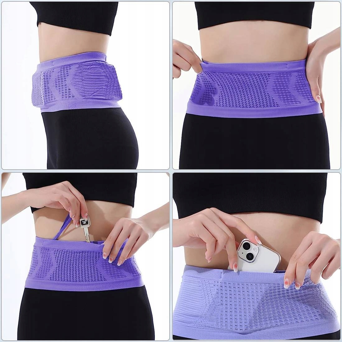 ELASTYCZNA SASZETKA NERKA PAS TORBA DO BIEGANIA Kolor dominujący różowy