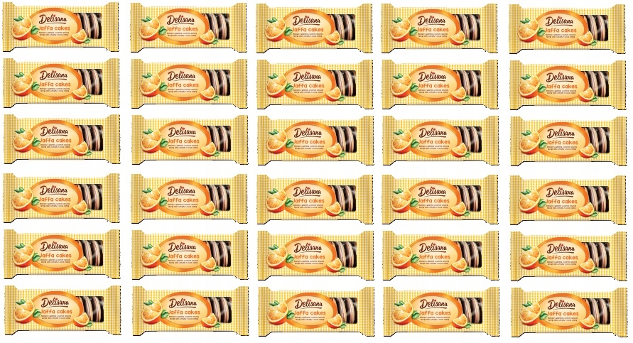30x 135g Delicpol Delisana Biszkopty z galaretką pomarańcz w polewie Karton
