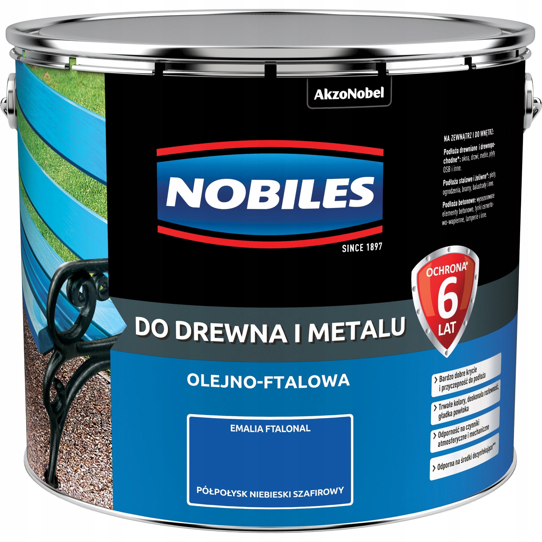 Nobiles Ftalonal Modrý zafírový pololesk 10L