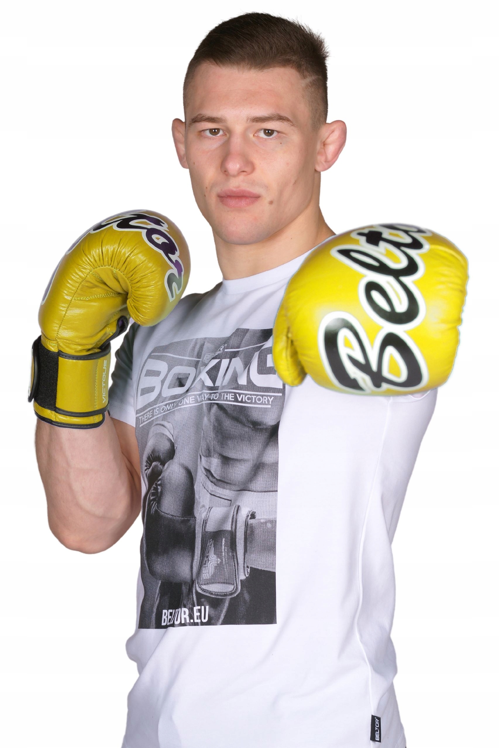 BELTOR RĘKAWICE BOKSERSKIE SPARINGOWE VICTOUS ŻÓŁTE 16OZ BOKS BOXER BOX Marka Beltor