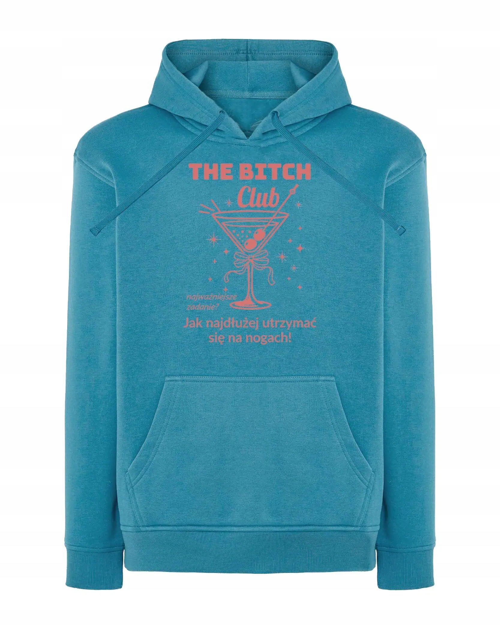 Mikina s kapucí Párty Nápoje Směšné Úkoly Světle modrá L