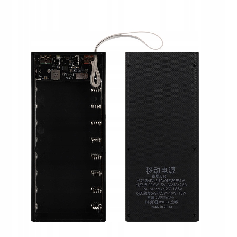 16 sekcji 18650 Fast Charge Mobile Power Kit 22,5W